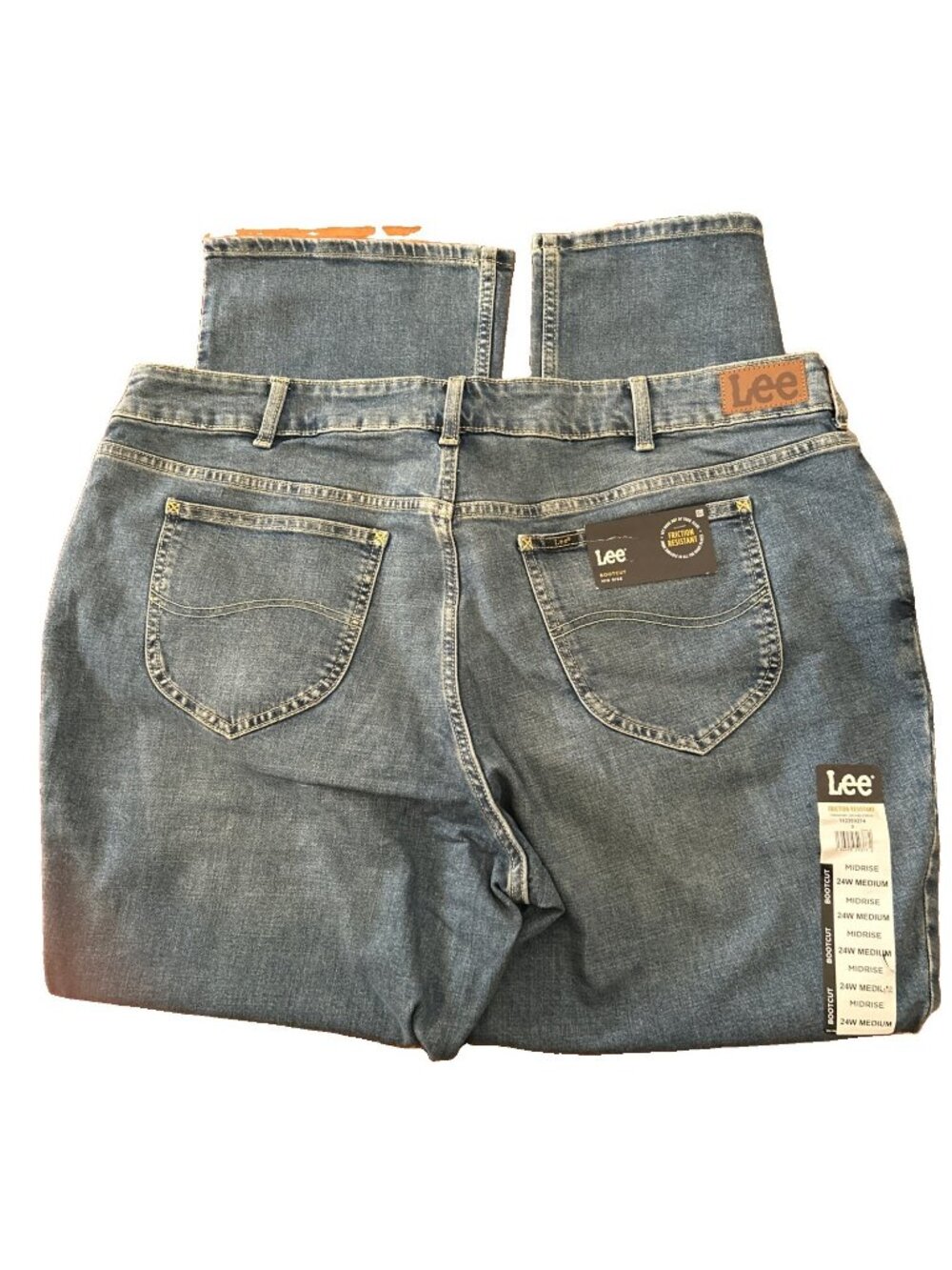 Lee Women’s Bootcut Mid Rise Jeans Size 24W Medium Blue Cotton Blend Denim